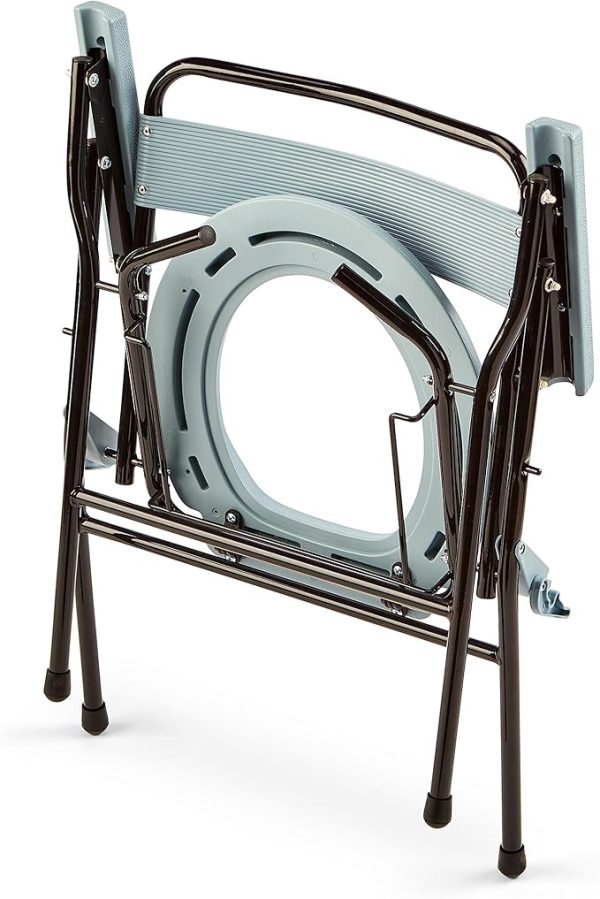 Folding and Lightweight Commode Toilet Chair - Easy and Simple Potty Removal - Image 3