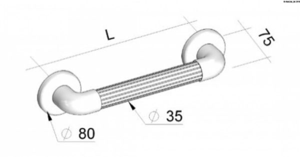 Atlantis Moulded Fluted Grab Rail - Image 4